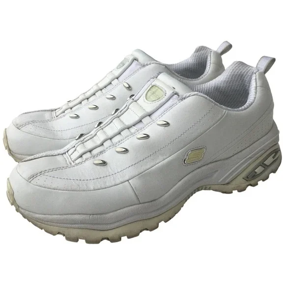 Skechers Sport Premium Premix Leather Slip On Sneaker SN1704 Womens White 10 - Picture 6 of 10